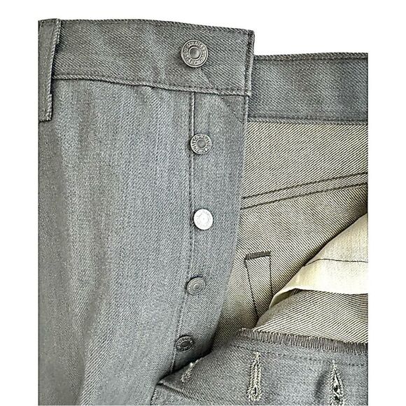Levis 501 Jeans Mens 36x32 Grey Denim Button Fly NEW - Picture 6 of 9